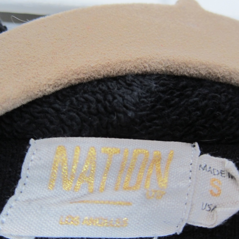 NATION LTD Terry Cloth Open Cardigan Jacket Sweatshirt - Picture 2 of 2